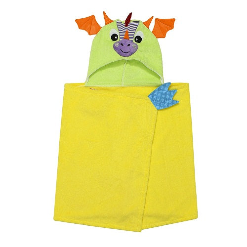 Zoochini Child Plush Terry Hooded Towel - Drool the Dragon 