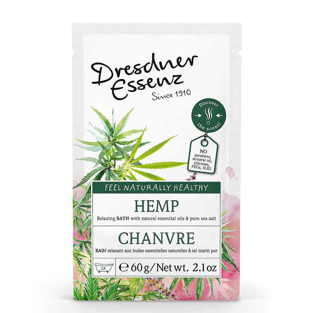 Dresdner Essenz Hemp Bath Salts with Natural Essential Oils 