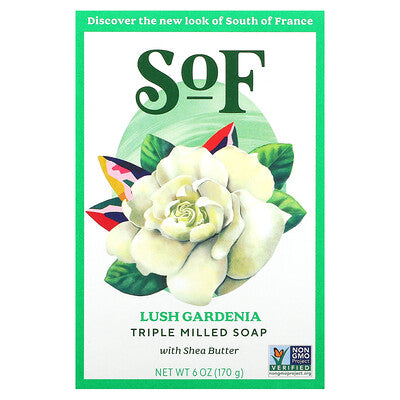 South of France Lush Gardenia Bar Soap 