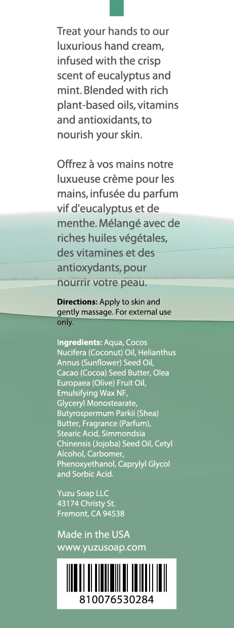 Yuzu Eucalyptus Mint Hand Cream