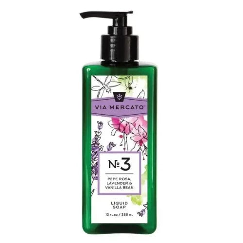 Via Mercato Liquid Soap - Pepe Rose, Lavender & Vanilla 
