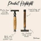Bamboo Stainless Steel Safety Razor
