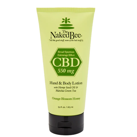 Naked Bee Orange Blossom Honey 550 mg Broad Spectrum CBD Hand & Body Lotion 