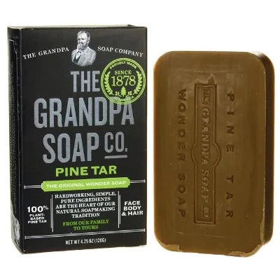 The Grandpa Soap Company Pine Tar Bar Soap 
