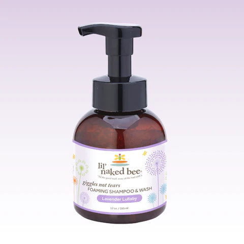 Lil' Naked Bee Lavender Lullaby Giggles Not Tears Foaming Shampoo & Wash 