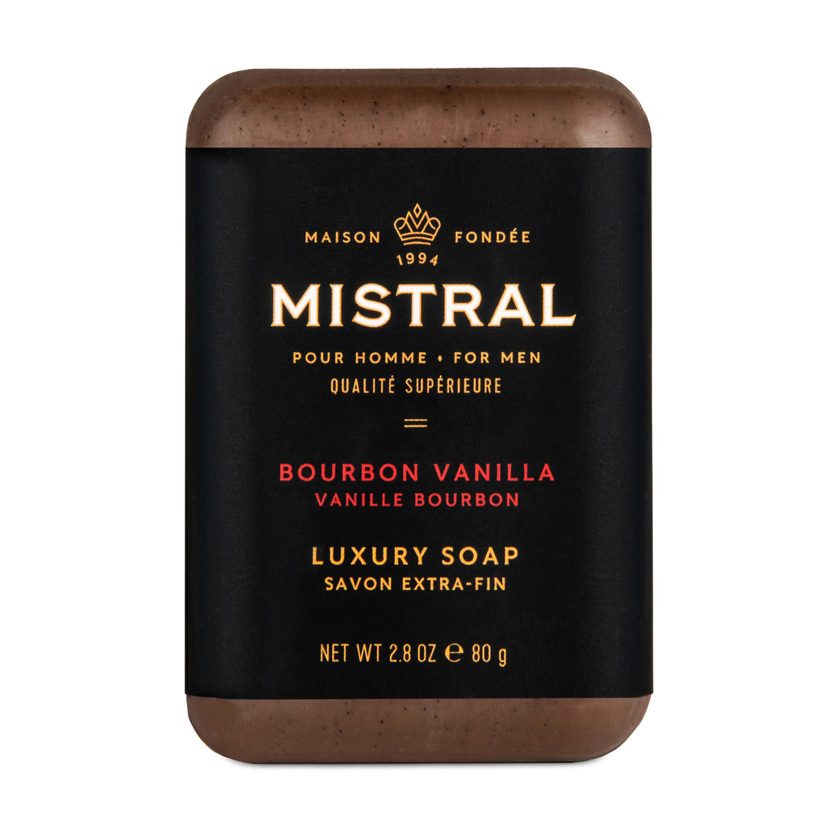 Mistral Men's Bourbon Vanilla Travel Bar Soap