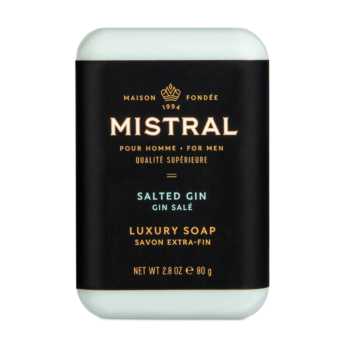 Mistral Men's Salted Gin Travel Bar Soap