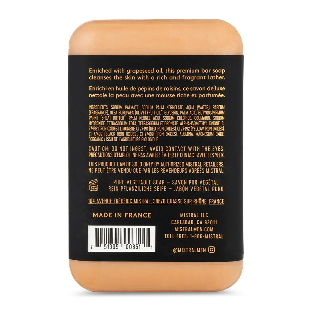 Mistral Men's Golden Tobacco Bar Soap