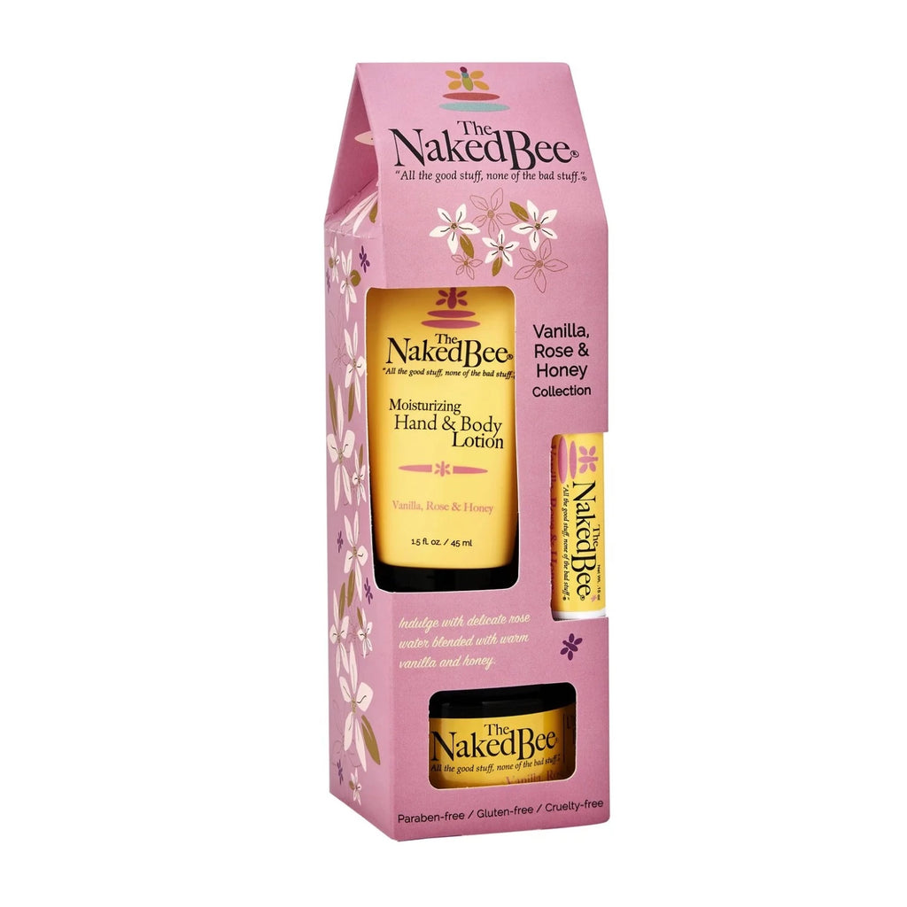 Naked Bee Vanilla, Rose & Honey Gift Collection 