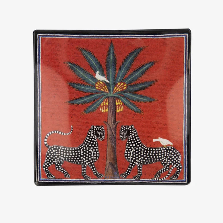 Ortigia Red Glass Soap Dish