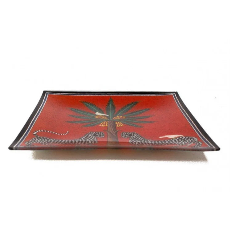 Ortigia Red Glass Soap Dish