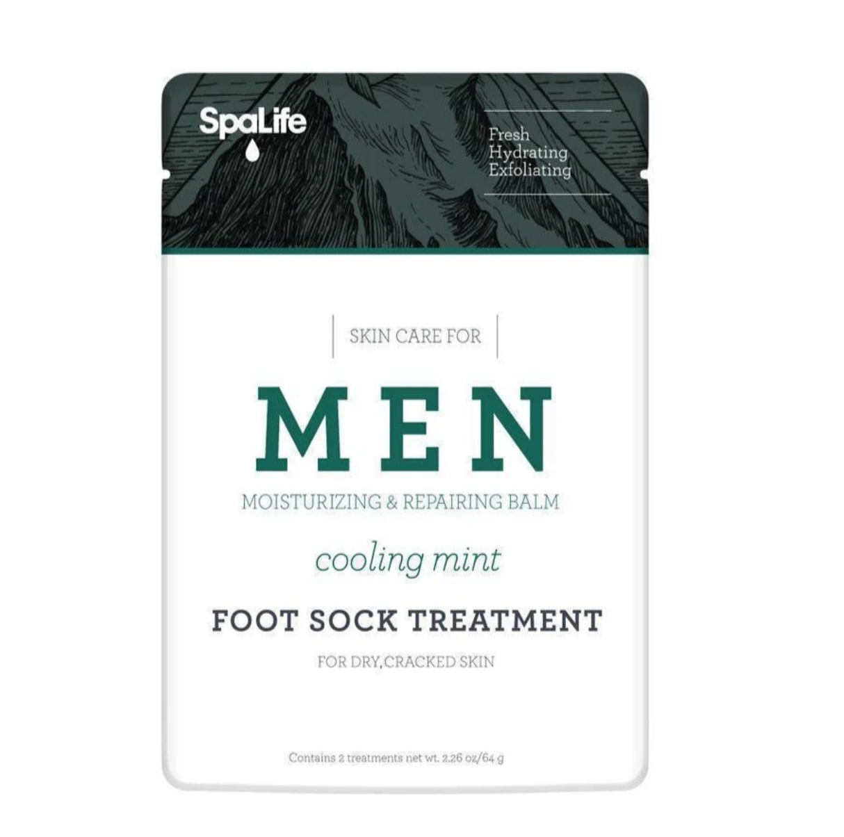 My Spa Life Men's Cooling Mint Moisturizing Foot Sock Treatment 