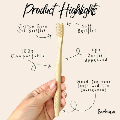 100% Compostable Bamboo Toothbrush