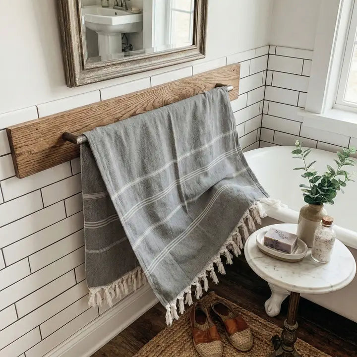 Gia Roma Haley Grey Turkish Beach/Bath Towel