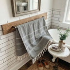 Gia Roma Haley Grey Turkish Beach/Bath Towel