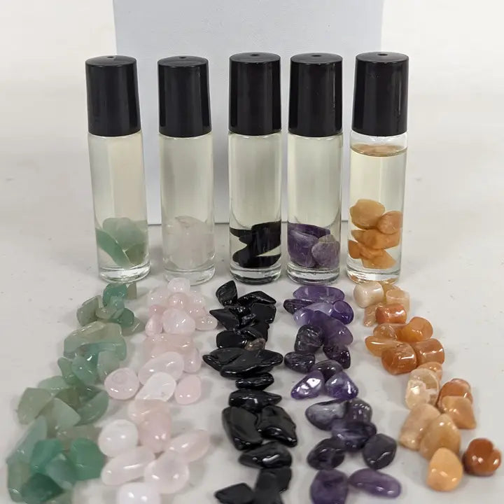 Crystal Filled Aromatherapy & Essential Oils Roll-On 