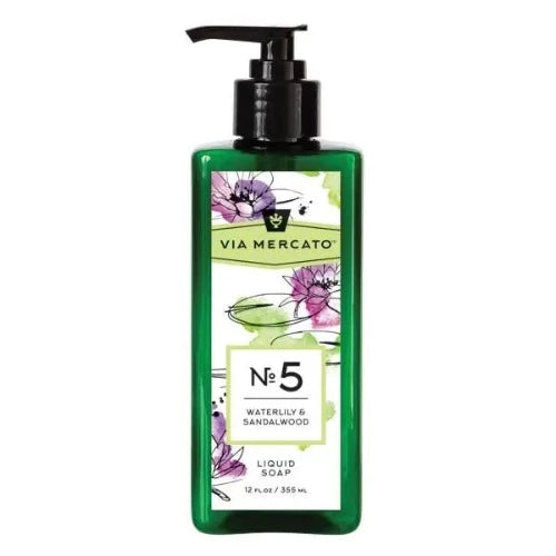 Via Mercato Liquid Hand Soap - Waterlily & Sandalwood 