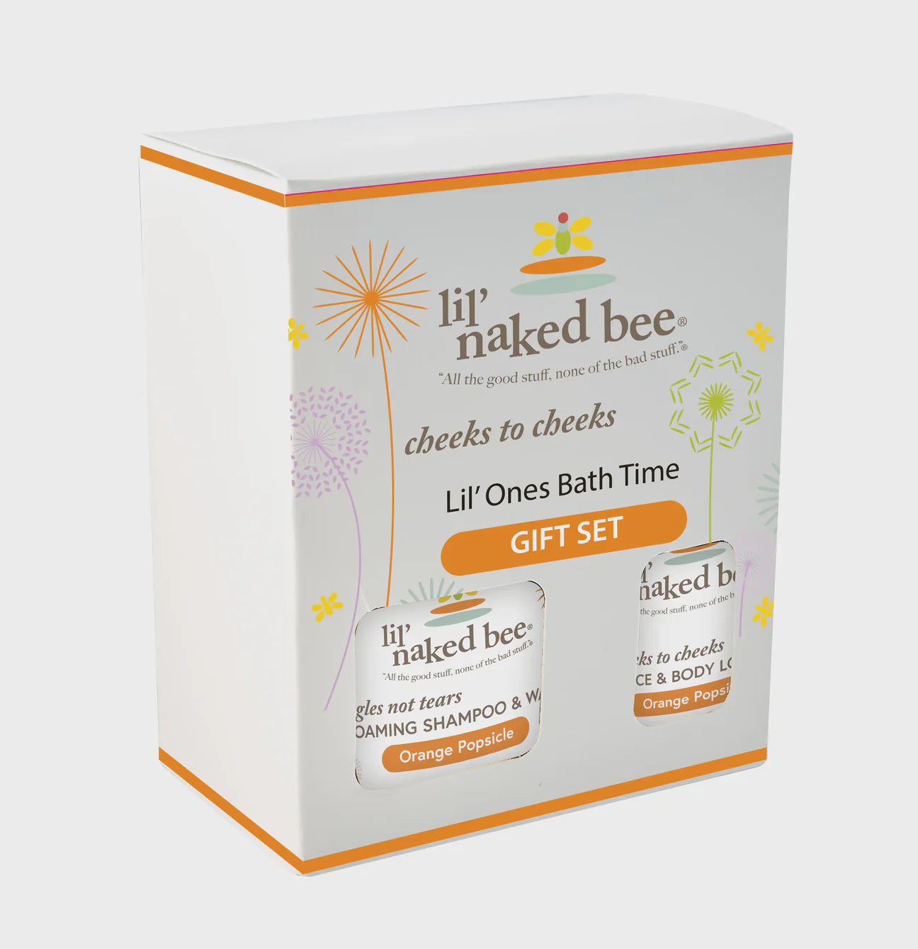 Lil' Naked bee Lil' Ones Bath Time Gift Set - Orange Popsicle 
