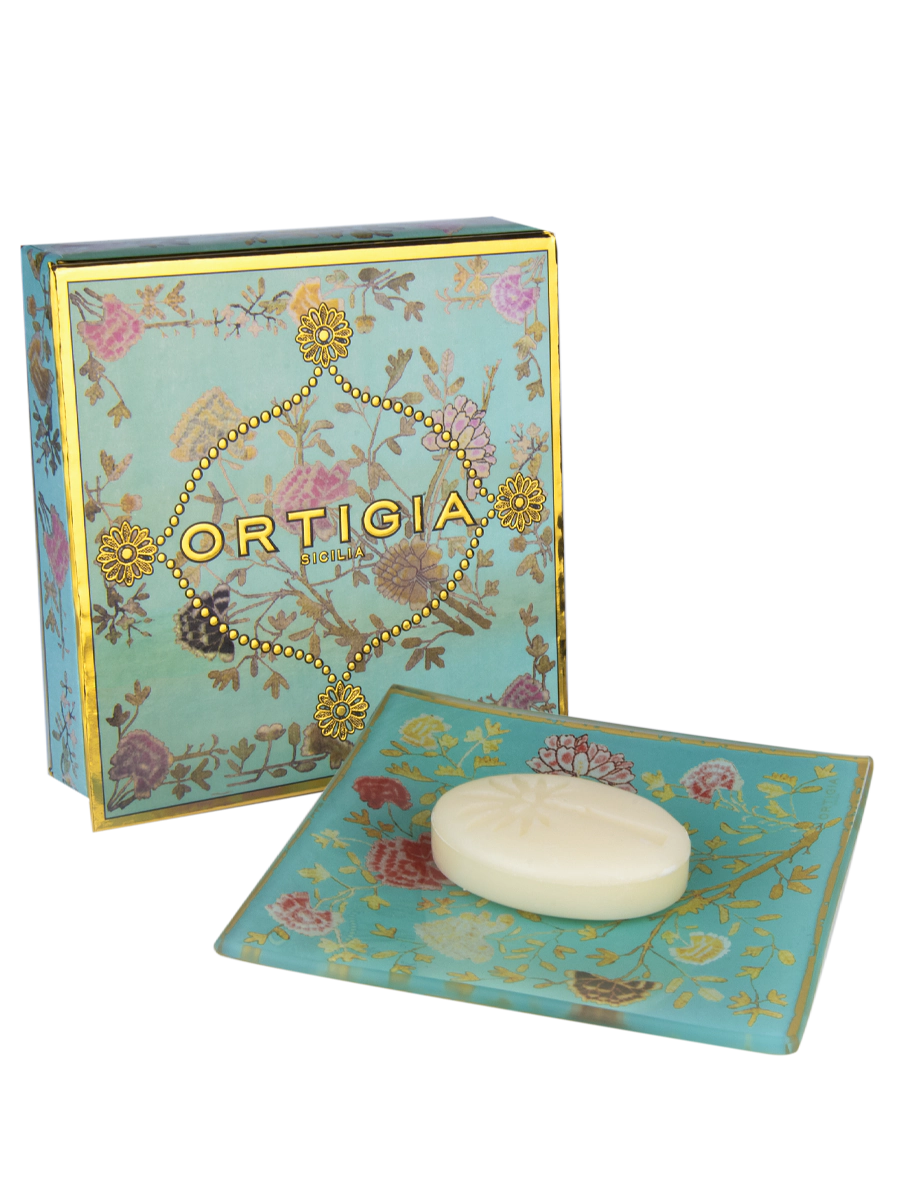 Ortigia Sicilia Florio Glass Plate & Soap 