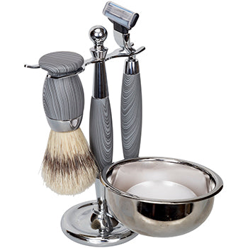 5 pc Grey Shave Set