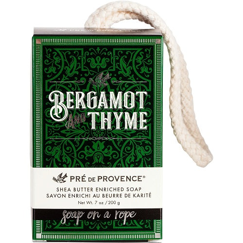 Pré de Provence Bergamot & Thyme Soap on a Rope (7oz/200g) - The Soap Opera Company