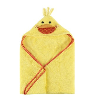 Zoochini Baby Plush Terry Hooded Towel - Puddles the Duck - The Soap Opera Company