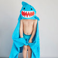 Zoochini Child Plush Terry Hooded Towel - Sherman the Shark - The Soap Opera Company