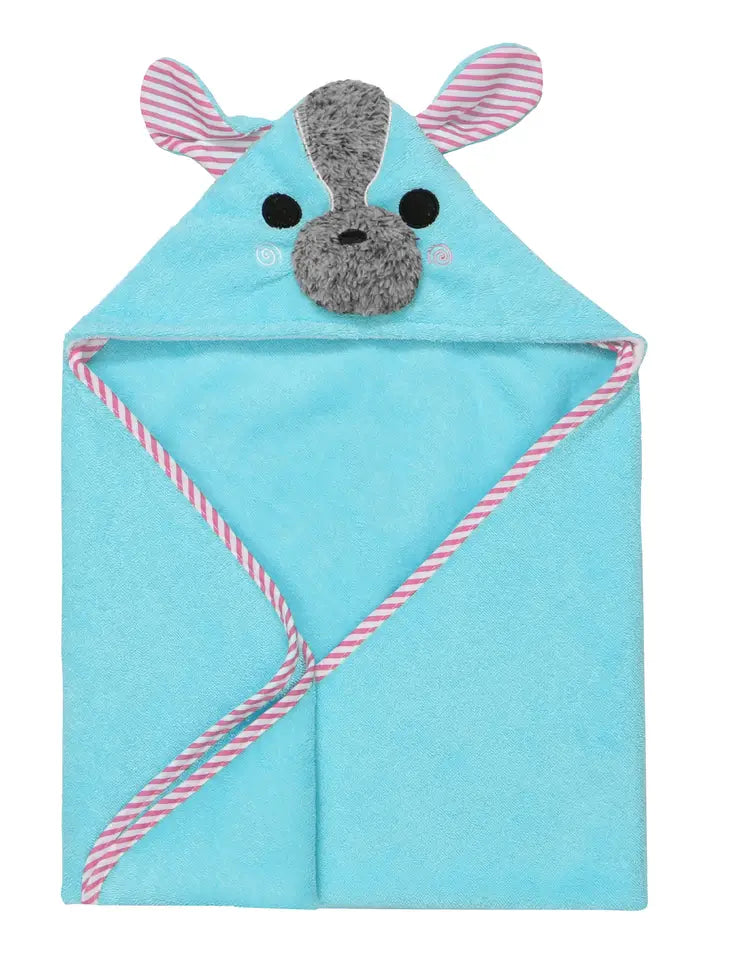 Zoochini Baby Plush Terry Hooded Towel - Yorkie 